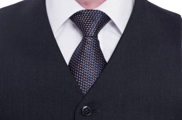 Closeup Tie Mti Shirt Vest — Stock Photo, Image