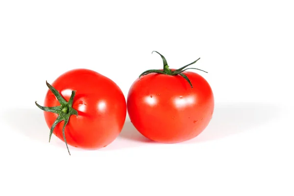 Tomate Frisches Rotes Gemüse Vor Weißem Hintergrund — Stockfoto