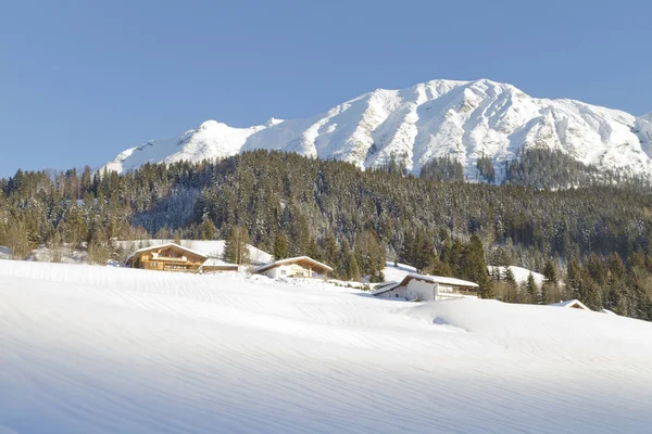 Météo Parfaite Dans Région Achensee Promenade Hivernale Dans Magnifique Paysage — Photo