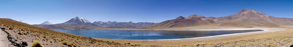 Lagunas Miscanti Meniques Poušti Atacama Poblíž — Stock fotografie
