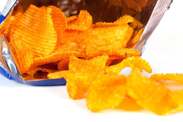 Ropogós Chips Gyorsétterem Snack — Stock Fotó