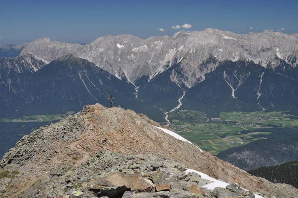 Vue Panoramique Sur Paysage Alpin Majestueux — Photo