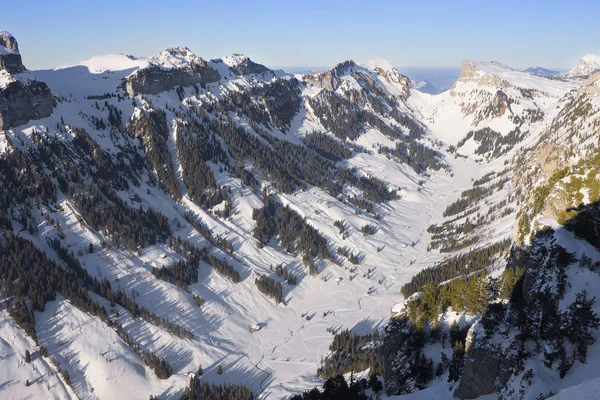 Vista Panoramica Maestosi Paesaggi Alpini — Foto Stock