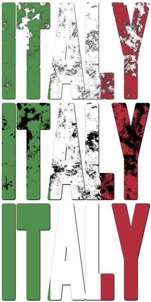 Niektóre Bardzo Stary Grunge Flaga Włoch Wykonane Nazwy Kraju — Zdjęcie stockowe