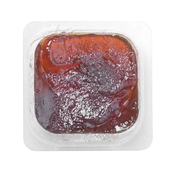 Ovocná Marmeláda Izolované Přes Bílé Pozadí — Stock fotografie