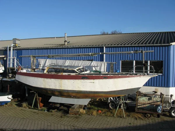 Vieux Bateau Dans Chantier Naval — Photo