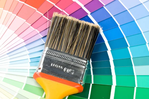 Brushes Background Colour Guide Stock Image