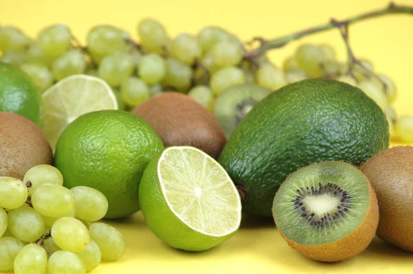 Composition Green Fruits Royalty Free Stock Photos