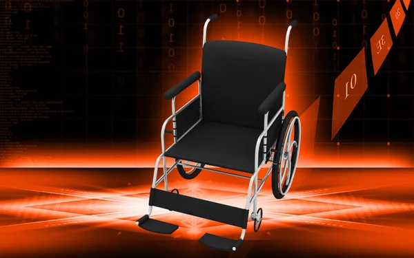 Digital Illustration Wheel Chair Colour Background — Stock Photo, Image