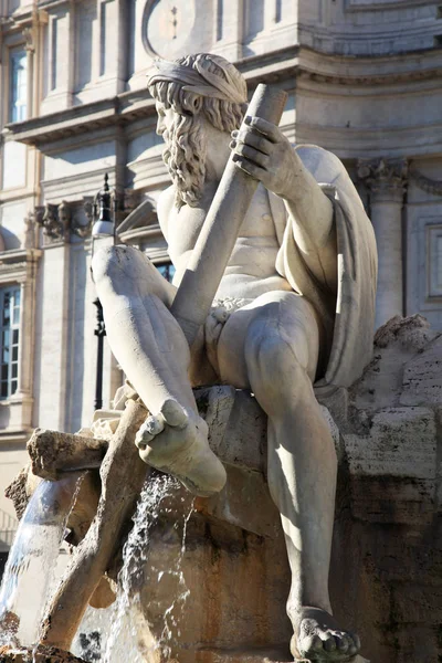 Fontana Dei Quattro Fiumi Rome — Φωτογραφία Αρχείου