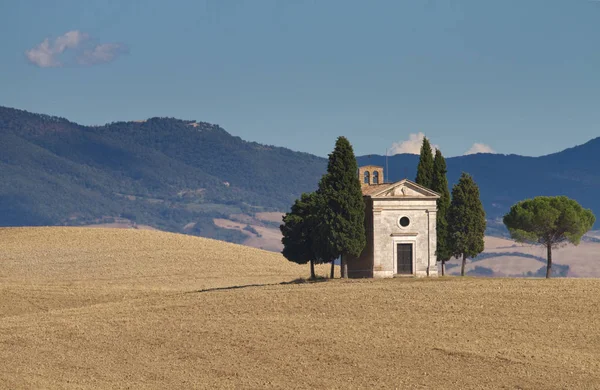 Capela Solitária Vale Orcia Toscana Itália — Fotografia de Stock
