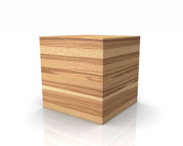 ストレートエッジの木製キューブ アッシュオリーブ — ストック写真