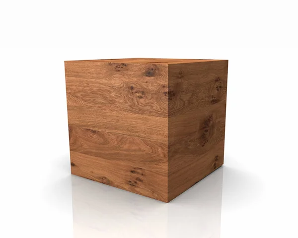 Wooden Cubes Straight Edges Oak Knothole — Stockfoto