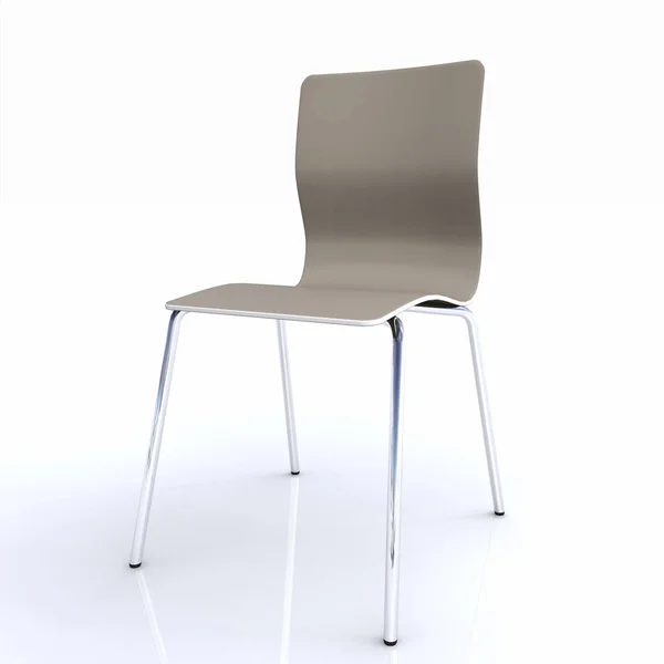 Cadeira Visitante Cinza Prata — Fotografia de Stock
