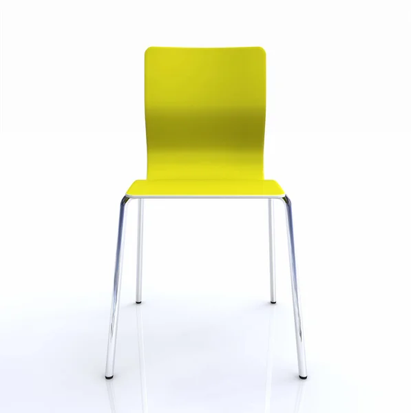 Visitor Chair Yellow Silver — Stock Photo, Image