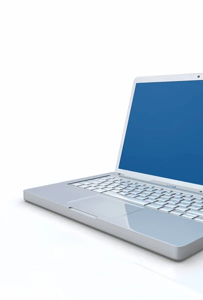 Laptop Bleu Argent Manche — Photo
