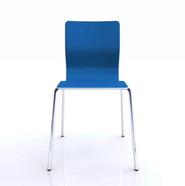 Visitor Chair Blue Silver — Stock Photo, Image