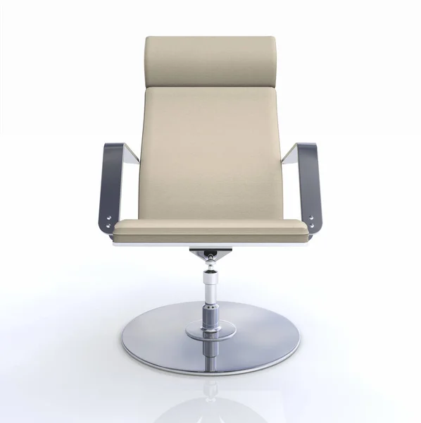 Designer Chef Cadeira Chrome Bege — Fotografia de Stock