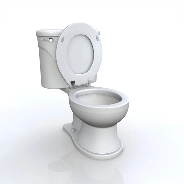 Toilet Tegen Witte Achtergrond — Stockfoto