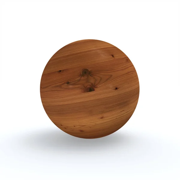 Drewniana Piłka Modrzew Antyczny — Zdjęcie stockowe