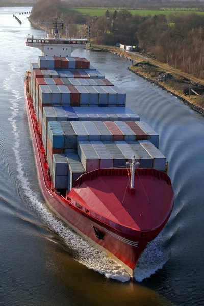 Teherhajó Tengeri Szállítás Hajózáshoz — Stock Fotó