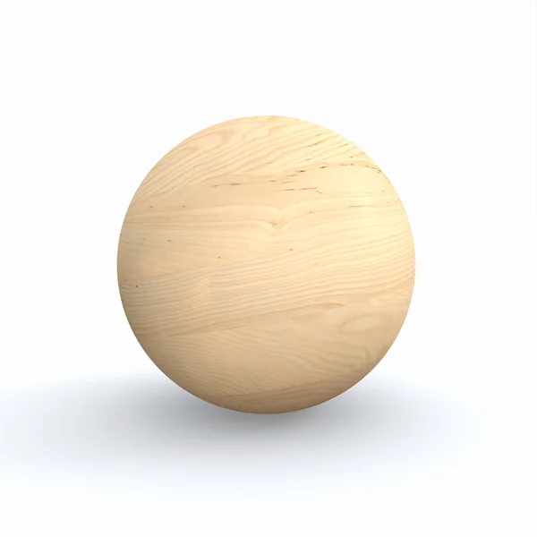 Piłka Drewniana Obrane Brzozy — Zdjęcie stockowe