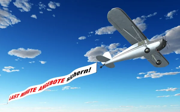 airplane banner - last minute deals secure!