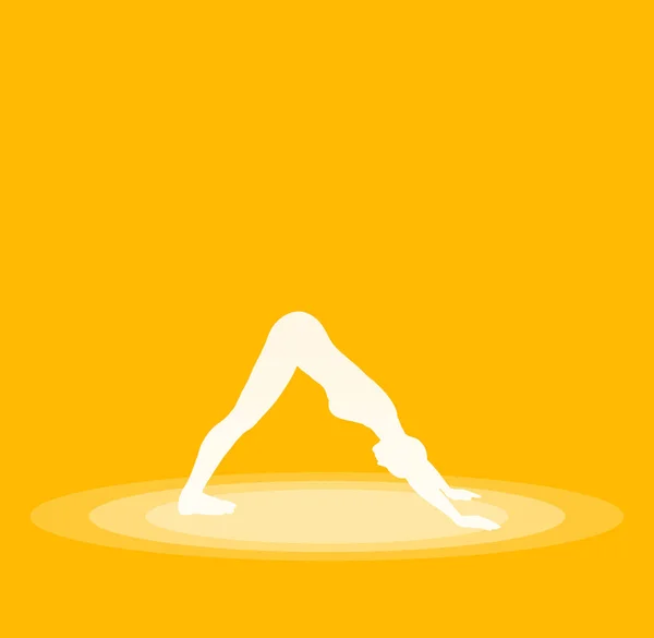 Yoga Pose Symbol Yellow — Stock Photo, Image