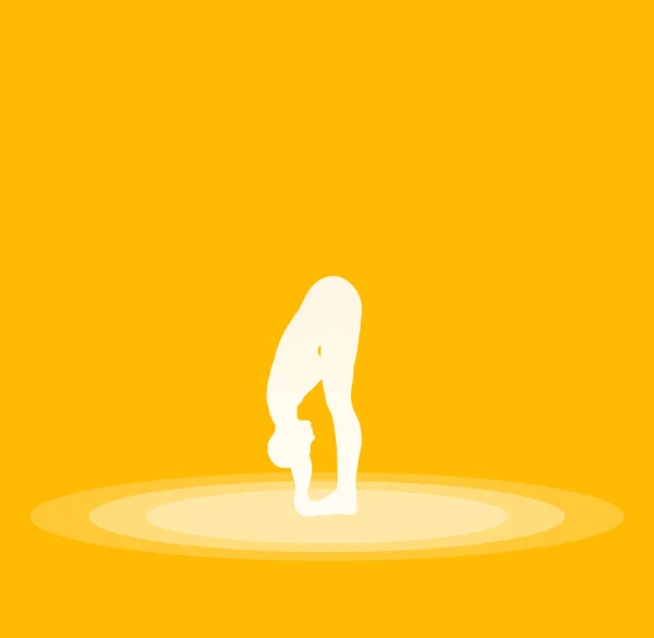 Yoga Pose Symbol Amarillo —  Fotos de Stock