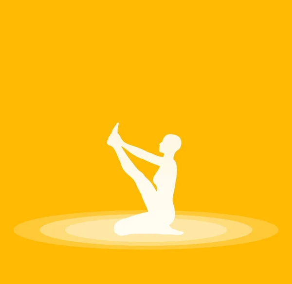 Símbolo Pose Yoga Amarillo —  Fotos de Stock