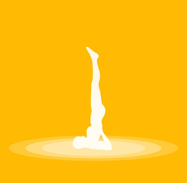 yoga pose symbol - yellow 16