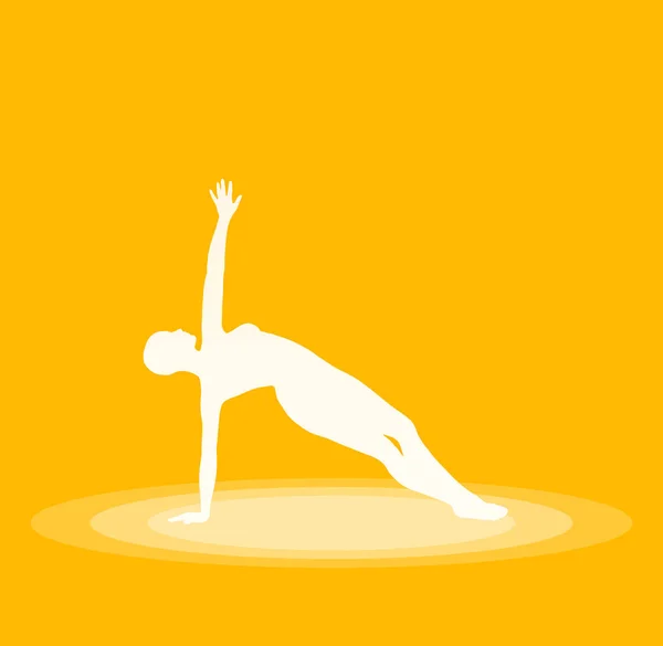 Yoga Posa Simbolo Giallo — Foto Stock