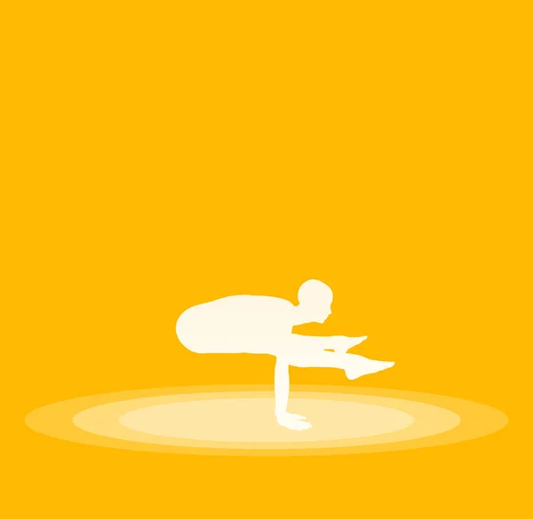 Símbolo Pose Yoga Amarillo —  Fotos de Stock