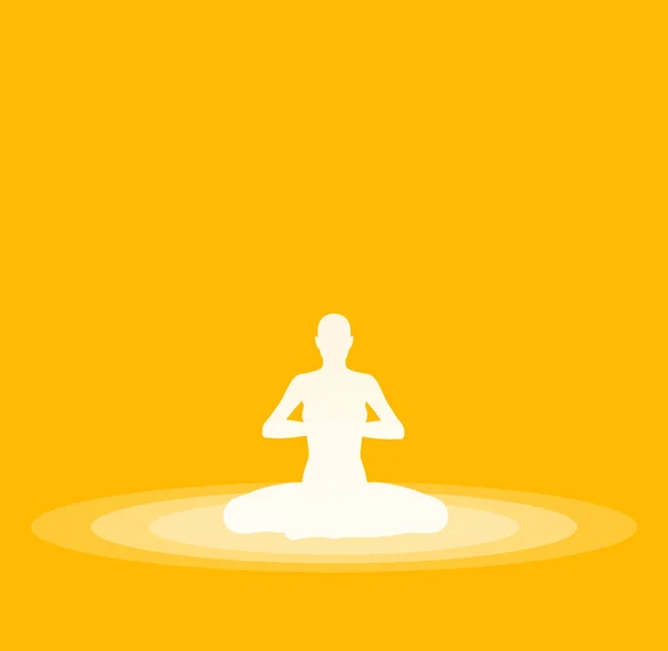 yoga pose symbol - yellow 30