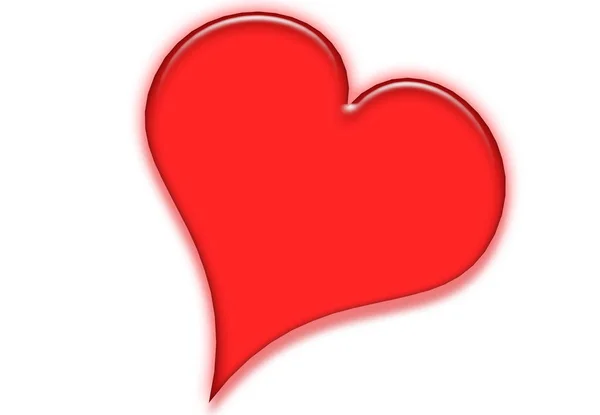 Heart Red Background Heart Voucher — Stock Photo, Image