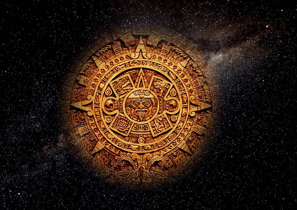 Mayan Calendar Archaeology Sculpture — Stock Photo, Image