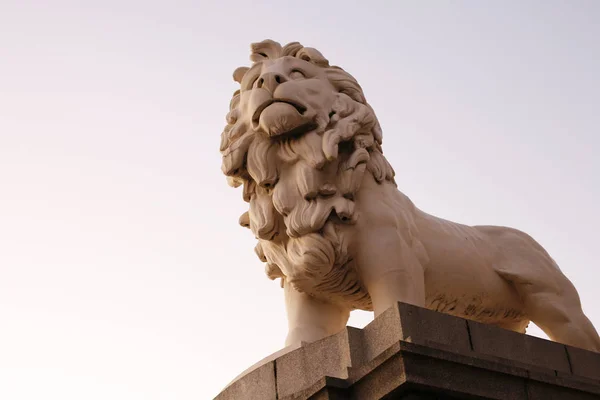 Coade Stone Lion Desde Puente Westminster —  Fotos de Stock