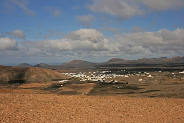 Uitzicht Yaiza Lanzarote Canarische Eilanden — Stockfoto