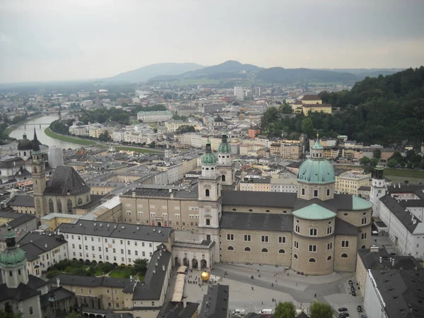 Salzburg Kale Manzaralı Hohensalzburg Katedrali Salzburg — Stok fotoğraf