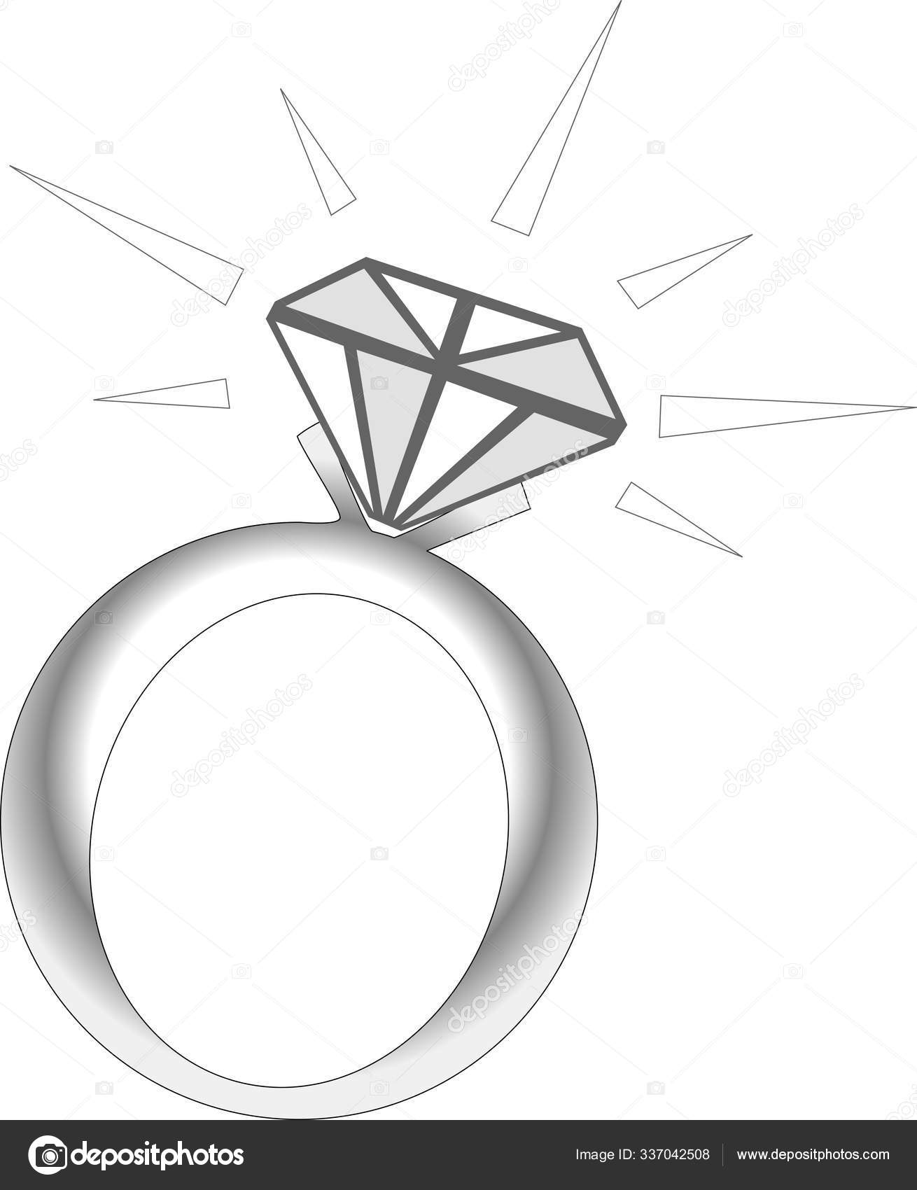 Ilustración Vectorial Del Anillo Diamante Chispa — Foto de stock #337042508  © PantherMediaSeller, image size:1310x1700