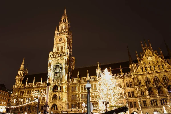 Christmas Market Marienplatz Munich — Stock Photo, Image