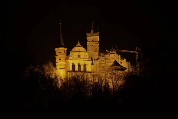 Schwarzenberg Palácio Scheinfeld Bayern Noite — Fotografia de Stock