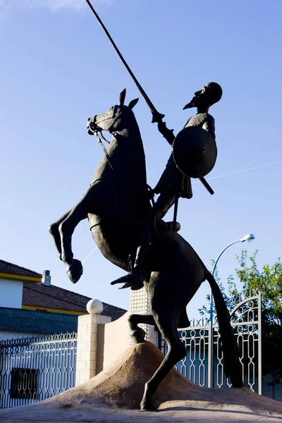 Statua Don Quijote Campo Criptana Castiglia Mancia Spagna — Foto Stock