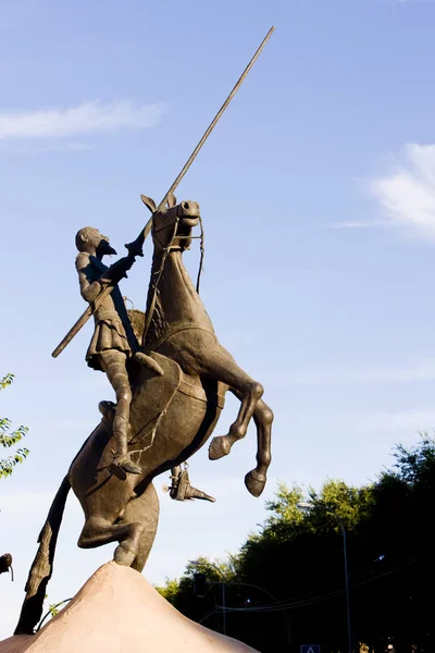 Estatua Don Quijote Campo Criptana Castilla Mancha España — Foto de Stock