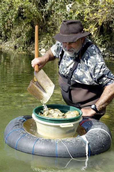 Goldsuche Flüssen Frankreich Der Garder Region — Stockfoto