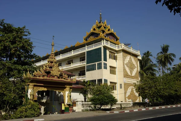 Mosteiro Yangon Mianmar — Fotografia de Stock