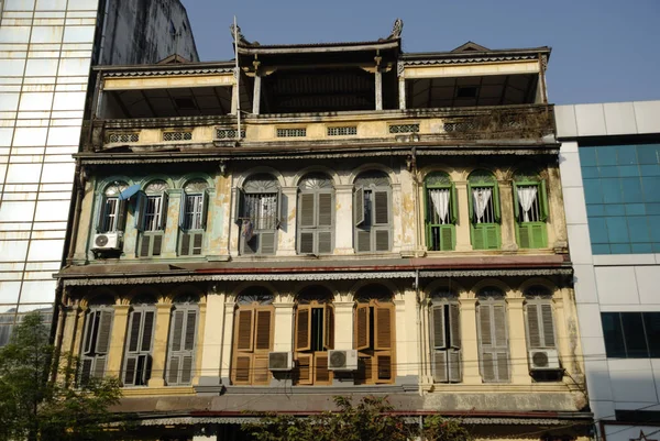 Casa Yangon Myanmar — Fotografia de Stock