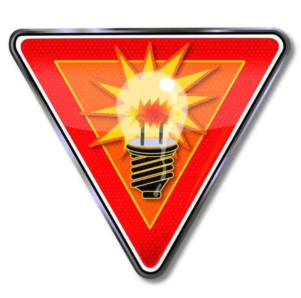 Vector Illustration Red Yellow Light Bulb — Stock Photo, Image