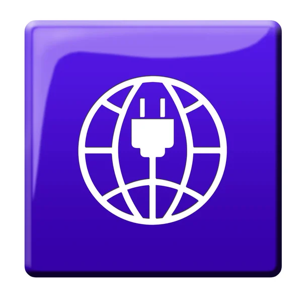 Pictogram Mondiale Energievoorziening — Stockfoto