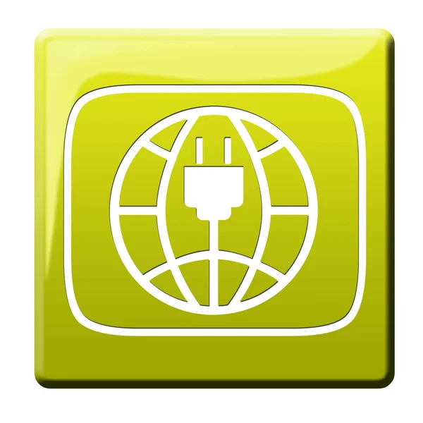 Icona Dell Approvvigionamento Energetico Globale — Foto Stock